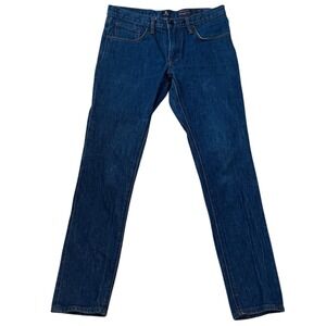 Roark HWY 133 Denim Mens 32x32 Standard Slim Fit Jeans Dark Indigo Blue Cotton